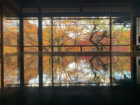 絶景を映す秋の床景色