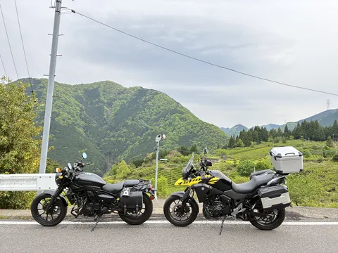 愛車と楽しむ新緑の道
