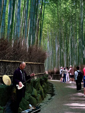 竹林に響く小さな音
