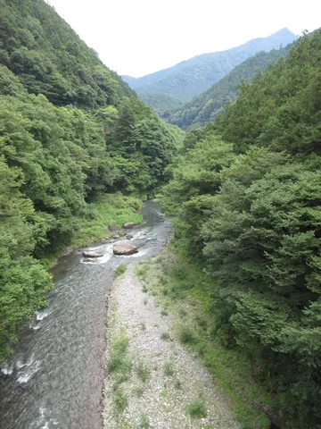新緑と清流の谷