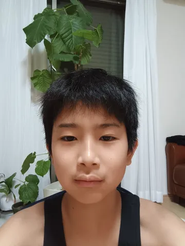 静かな午後の、少年と緑