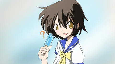 青い氷と疑問の顔