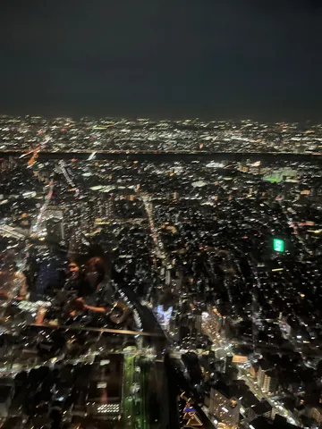 夜景と二人のシルエット