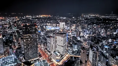 煌めく大都市の夜景