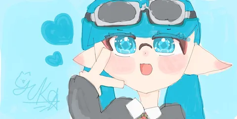 水色の世界に浮かぶ笑顔
