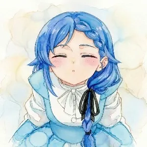 夢の中？な青い髪の子