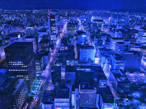 深く青い、街の鼓動