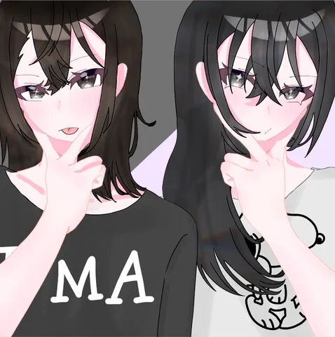 二人のクールな眼差し