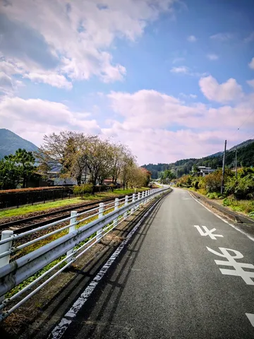 移りゆく季節の線路脇