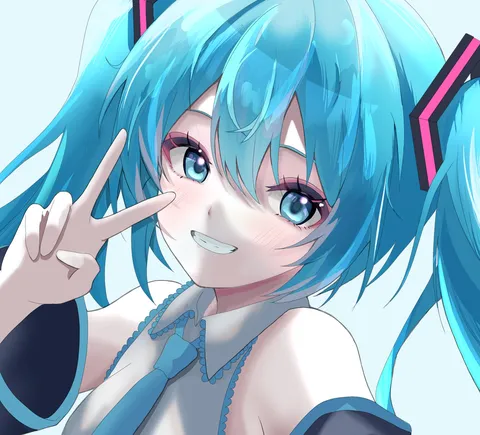 弾ける笑顔とピースサイン