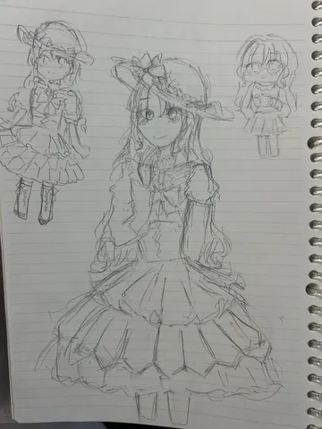 個性豊かなキャラクターたちのスケッチ