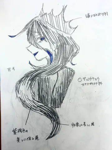 青い瞳と紫褐色の輝き