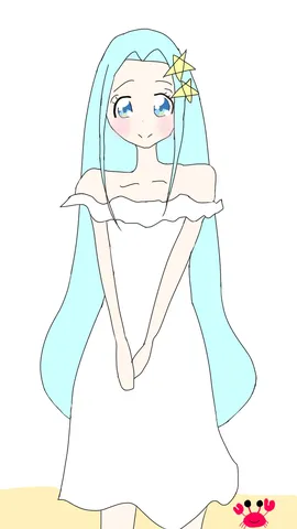 夏の砂浜と輝く星