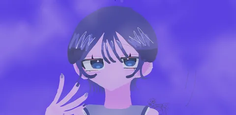 紫の静かな呼吸と瞳