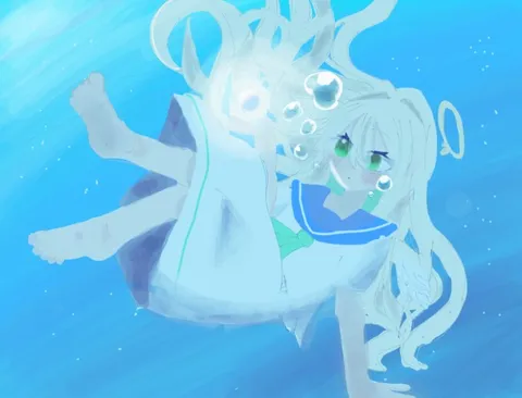 水中を漂う天使の姿