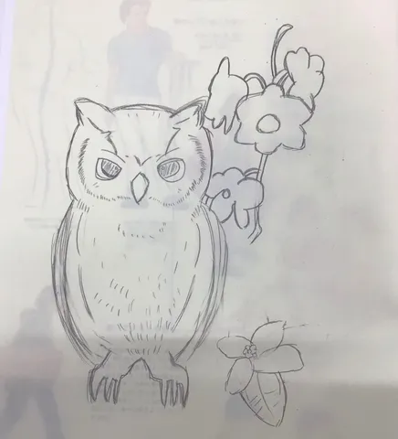 クールなフクロウの絵