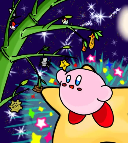 星降る夜に願うカービィ